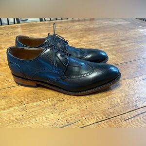 Johnston & Murphy Black Wingtip Brogue Oxfords